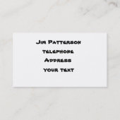 Carte de visite de pension pour chats de Meow (Dos)