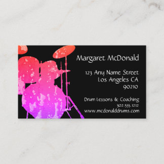 Carte de visite de percussion Carte de visite tamb