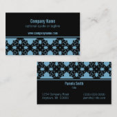 Carte de visite de perfection moderne, Bleu (Devant / Derrière)