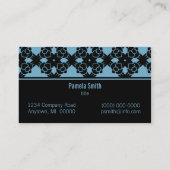 Carte de visite de perfection moderne, Bleu (Dos)