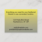 Carte de visite de perroquet (Dos)