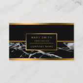 Carte de visite de Personnaliser en marbre noir Si (Devant)