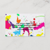 Carte de visite de personnes de partie (Dos)