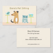 Carte de visite de Pet Sitter (Devant / Derrière)