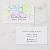 Carte de visite de pétales de fleurs (Devant / Derrière)