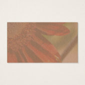 Carte de visite de pétales de tournesol orange brû (Dos)