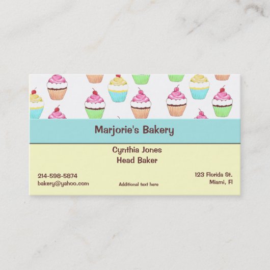 Carte de visite de petit gâteau (Devant)