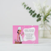 Carte de visite de petit gâteau de Baker de décor (Debout devant)