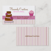 Carte de visite de petit gâteau de boulangerie (Devant / Derrière)