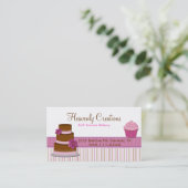 Carte de visite de petit gâteau de boulangerie (Debout devant)