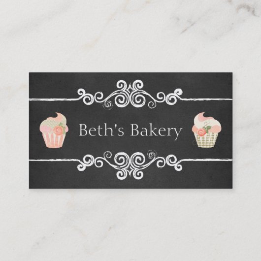 Carte de visite de petit gâteau de boulangerie de (Devant)