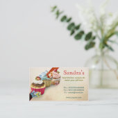 carte de visite de petits gâteaux pour la (Debout devant)