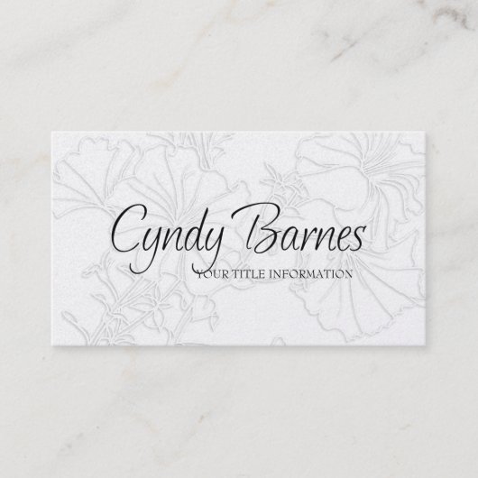 Carte de visite de Petunias ombragé (Devant)