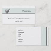 Carte de visite de pharmacie (Devant / Derrière)