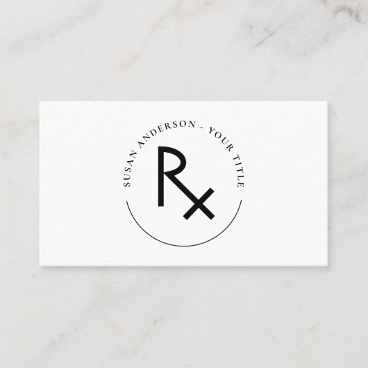 Carte de visite de pharmacie RX (Devant)