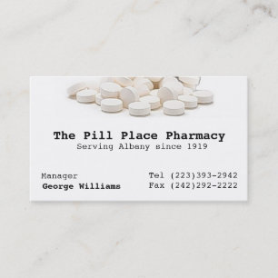 Carte de visite de pharmacien de pharmacie