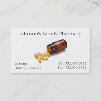 Carte de visite de pharmacien de pharmacie