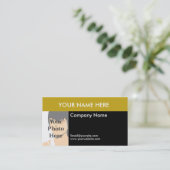 Carte de visite de photo de bloc de couleur (Debout devant)