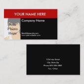 Carte de visite de photo de bloc de couleur (Devant / Derrière)