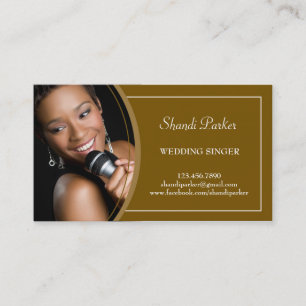 Carte de visite de photo de chanteur de mariage de