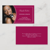 Carte de visite de photo de chanteur de mariage de (Devant / Derrière)