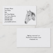 Carte de visite de photo de cheval (Devant / Derrière)