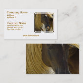 Carte de visite de photo de cheval de mustang (Devant / Derrière)