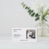 Carte de visite de photo de chien de chien de (Debout devant)