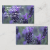 Carte de visite de photo de fleur de lavande (Devant / Derrière)