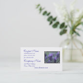 Carte de visite de photo de fleur de lavande (Debout devant)