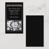 Carte de visite de photo de frontière de pivoine (Devant / Derrière)