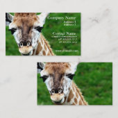 Carte de visite de photo de girafe (Devant / Derrière)