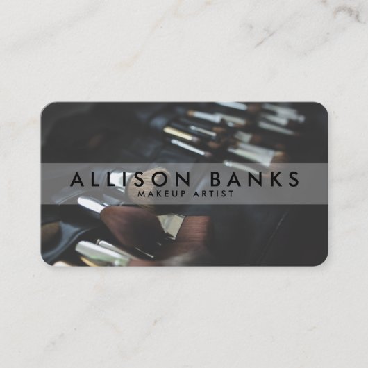 Carte de visite de photo de maquilleur (Devant)
