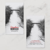 Carte de visite de photo de Minimalistic BW de (Devant / Derrière)