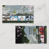 Carte de visite de photo de Plumeria de mariage (Devant / Derrière)