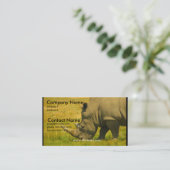 Carte de visite de photo de rhinocéros (Debout devant)