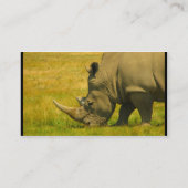 Carte de visite de photo de rhinocéros (Dos)