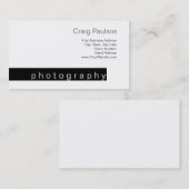 Carte de visite de photo de tendance blanche en ba (Devant / Derrière)