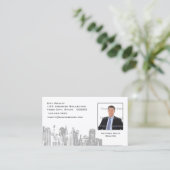 Carte de visite de photo d'horizon de ville (Debout devant)