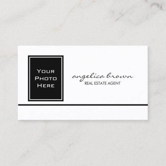 Carte de visite de photo d'immobiliers (Devant)