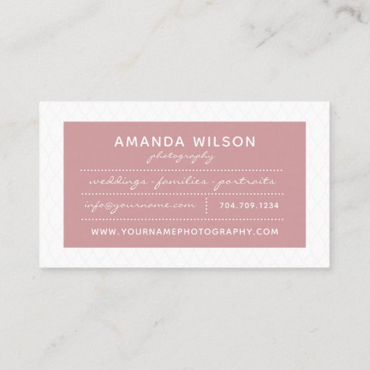 Carte de visite de photographe (Dos)