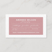 Carte de visite de photographe (Dos)