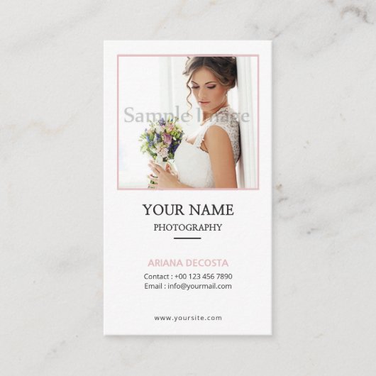 Carte de visite de photographe (Devant)