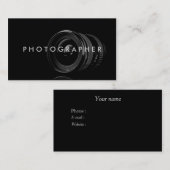 Carte de visite de photographe (Devant / Derrière)