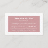 Carte de visite de photographe (Dos)