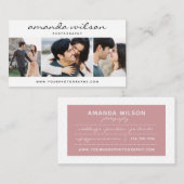 Carte de visite de photographe (Devant / Derrière)