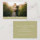 Carte de visite de photographe (Devant / Derrière)