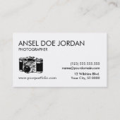Carte de visite de photographe (Dos)
