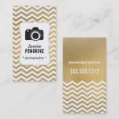 Carte de visite de photographe - aluminium de faux (Devant / Derrière)