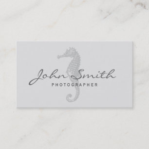 Carte de visite de photographe Classy Seahorse